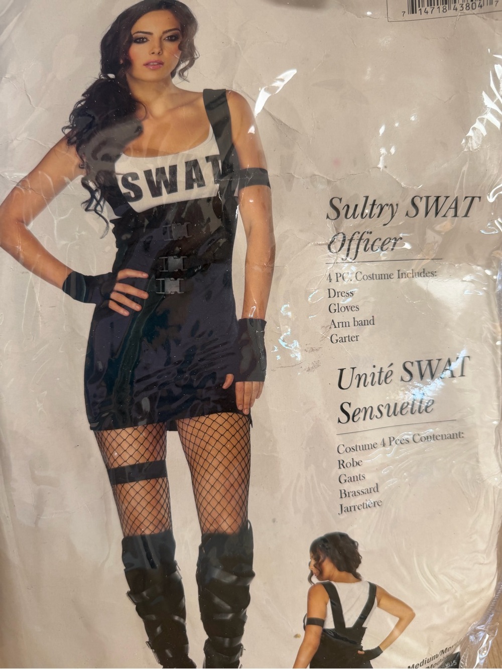 Leg Avenue Black & White Sultry SWAT Costume